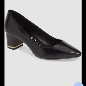 Calvin Klein Black Block Heel Shoes